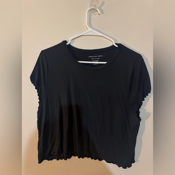 American Eagle Outfitters Tops - American Eagle Outfitters Black Crop Top